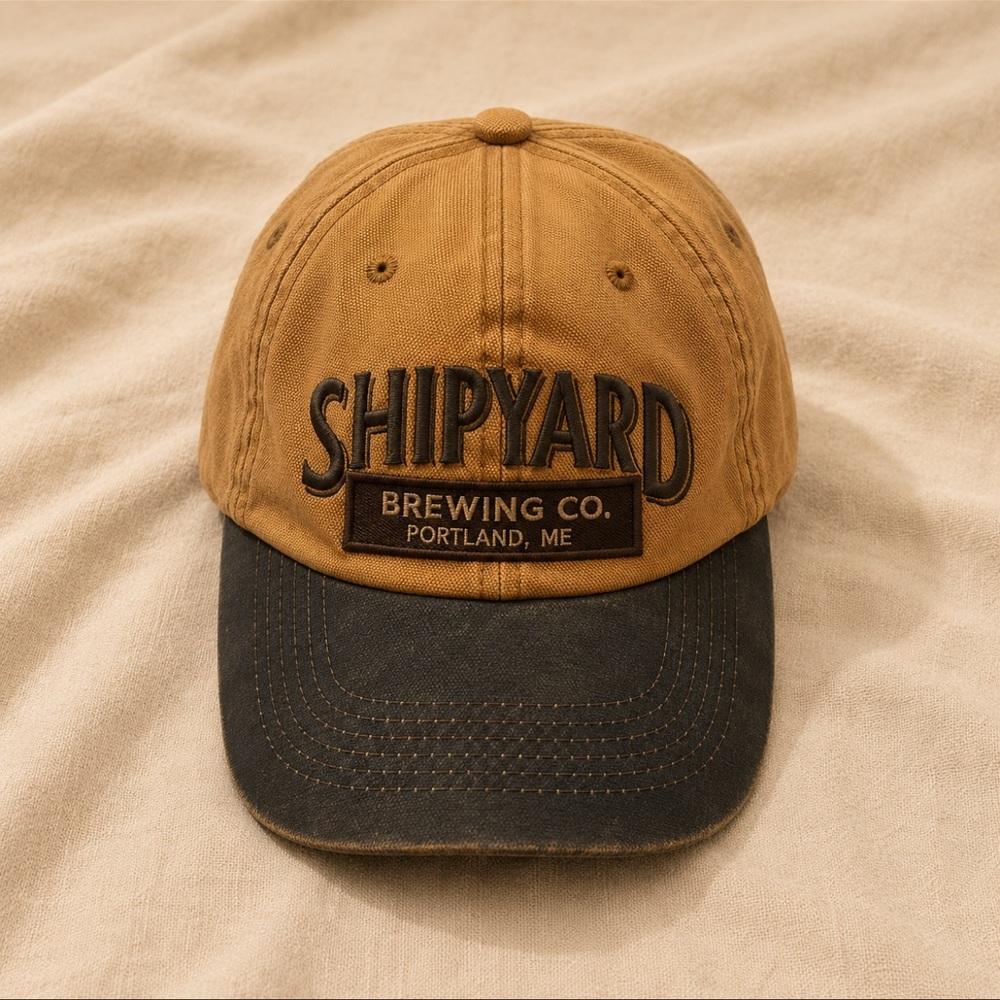 Shipyard Brewing Co. Portland Maine Brown Adjustable Baseball Cap Hat
